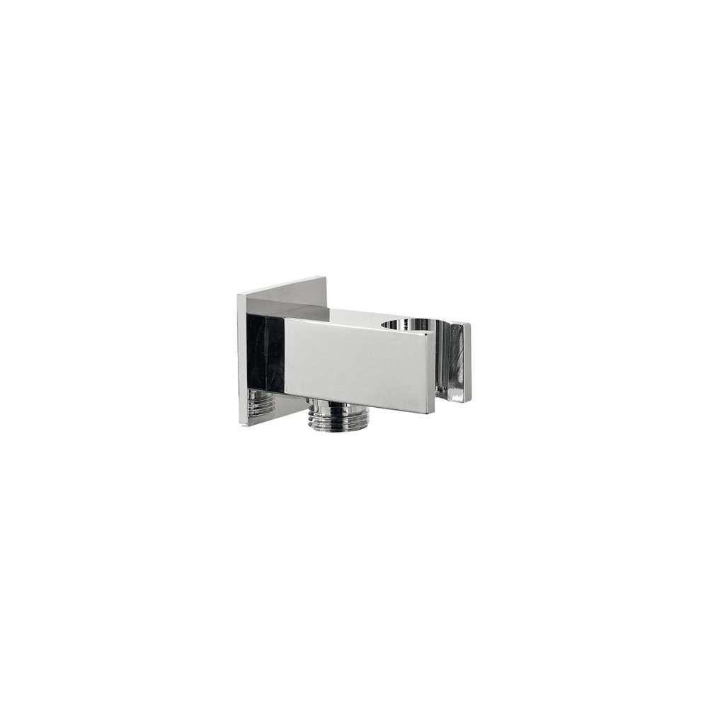 Presa acqua quadrata 1/2 con supporto doccia