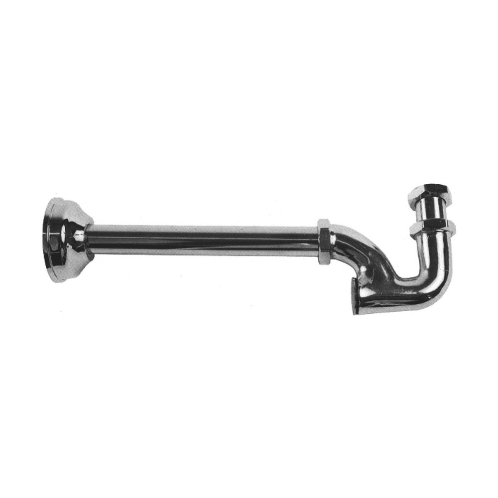 C.P. brass S trap for basin, 25cm outlet tube 1"1/4
