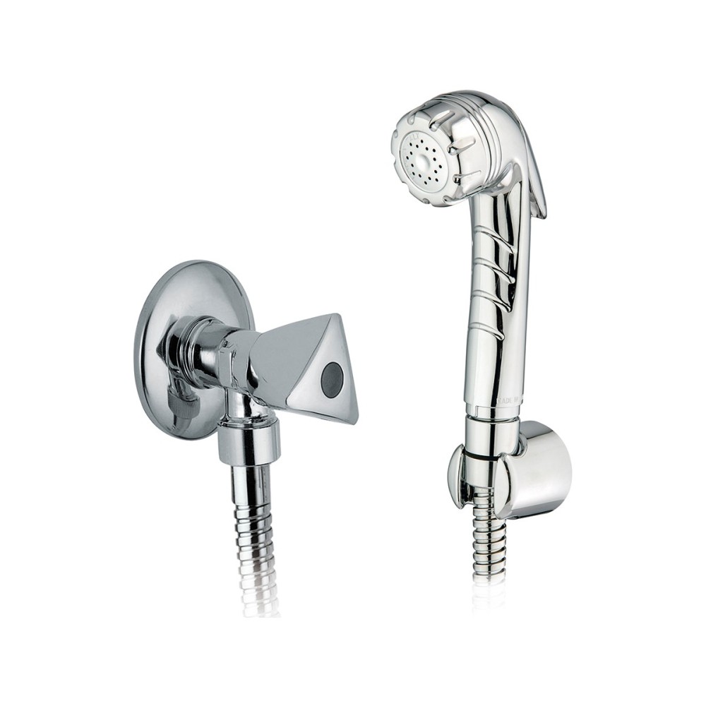 Kit doccia a pulsante in ABS completo con rubinetto 1/2