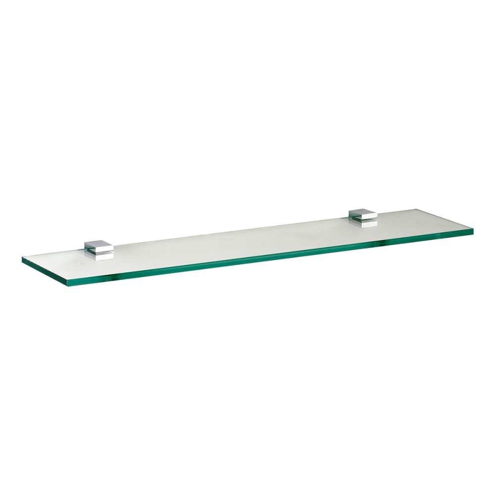 Glass shelf cm 60 with c.p. brass support