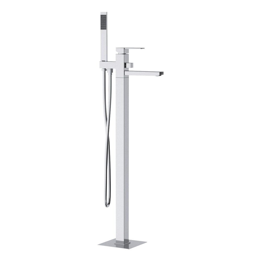 Miscelatore vasca a pavimento completo h 85 cm