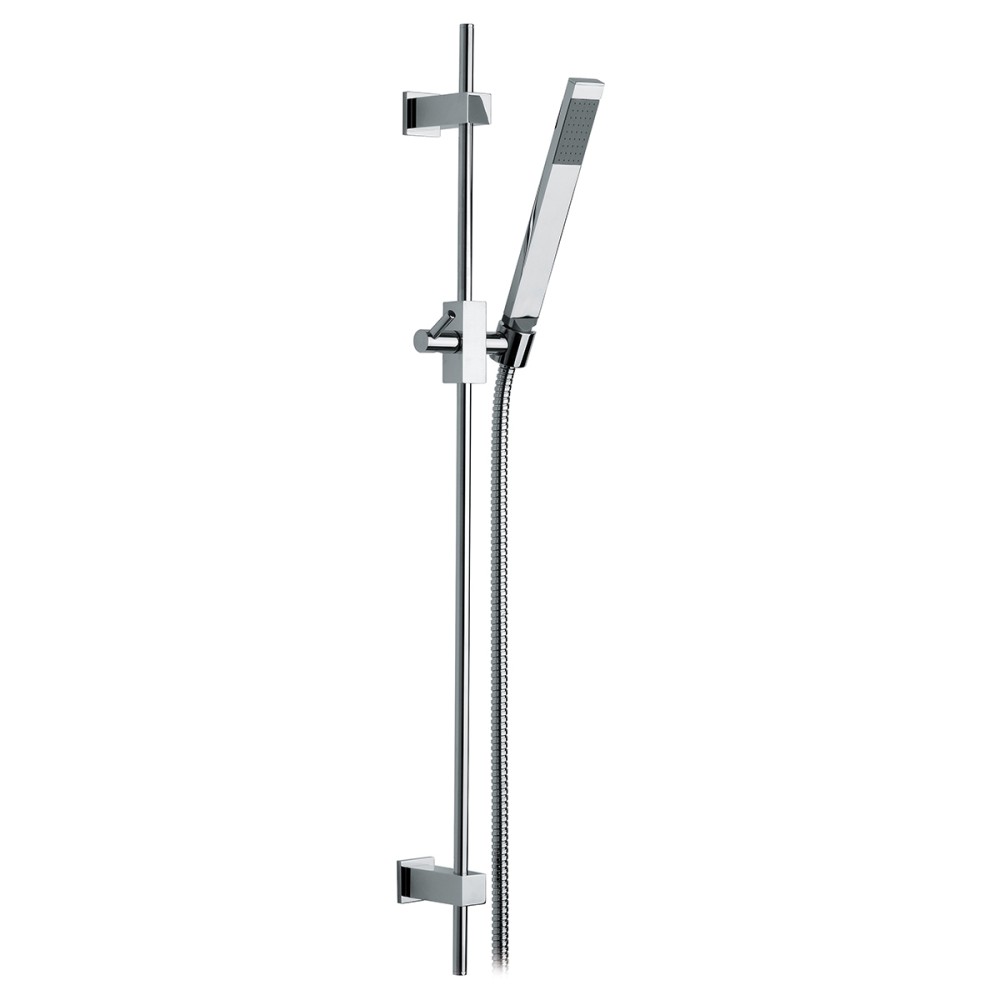 Saliscendi completo in ottone doccia ottone monogetto, flessibile doccia cm 150 con supporto regolabile