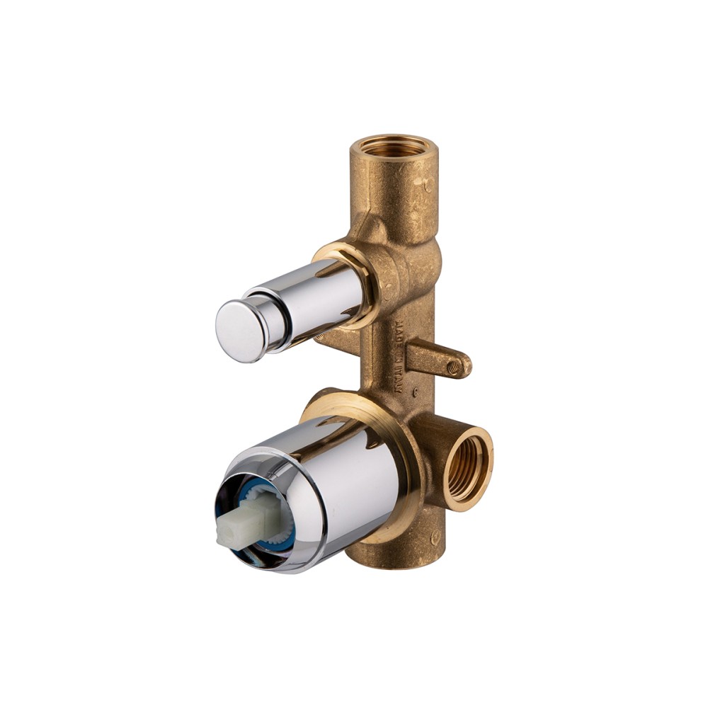 Corpo miscelatore incasso doccia con deviatore PUSH per cartuccia d.35 mm (parti esterne escluse)