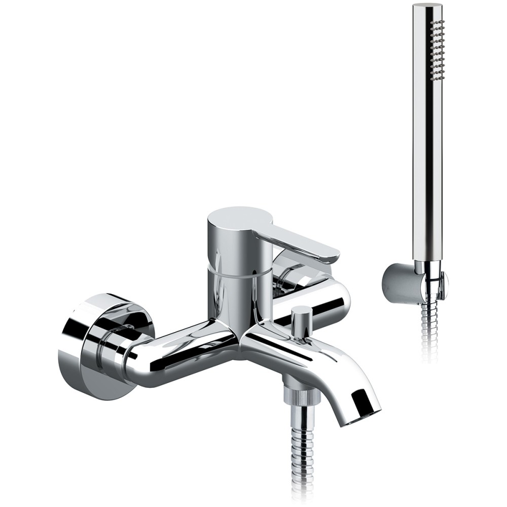 Miscelatore vasca esterno completo con kit doccia