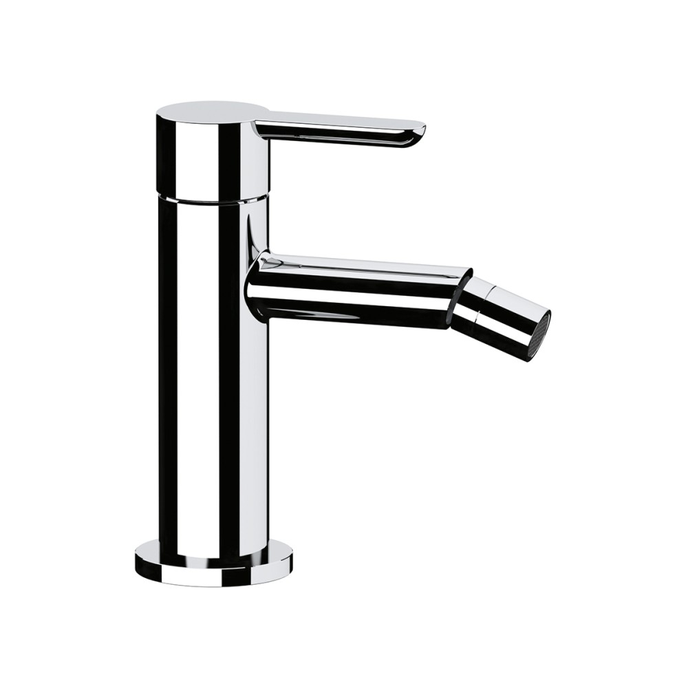 Single lever bidet mixer without pop-up