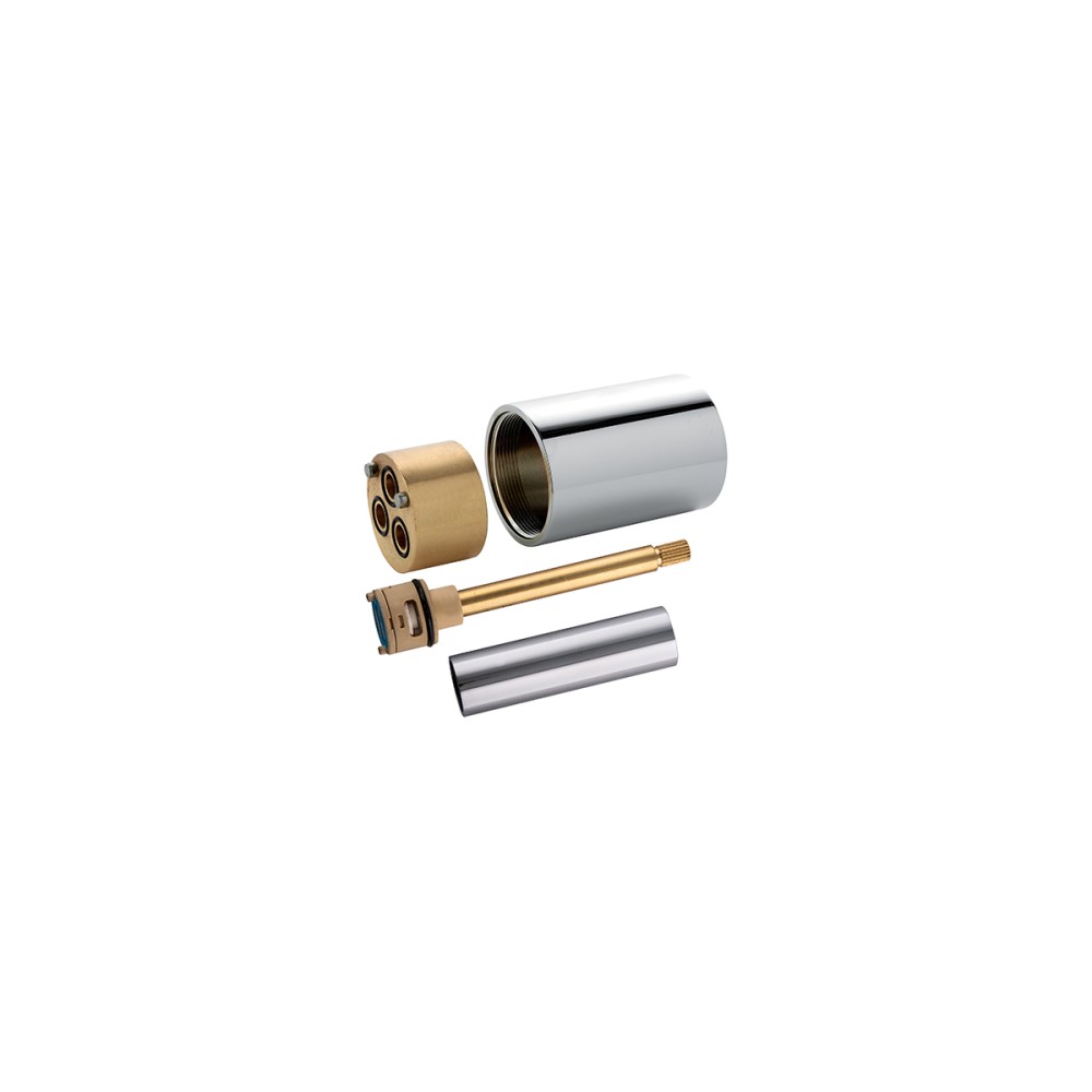 Prolonged kit for concealed shower mixer with diverter and ceramic cartridge