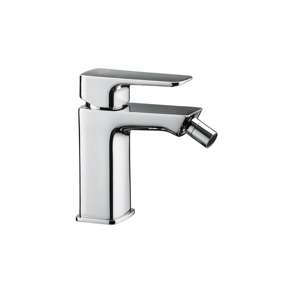 Single lever bidet mixer without pop-up