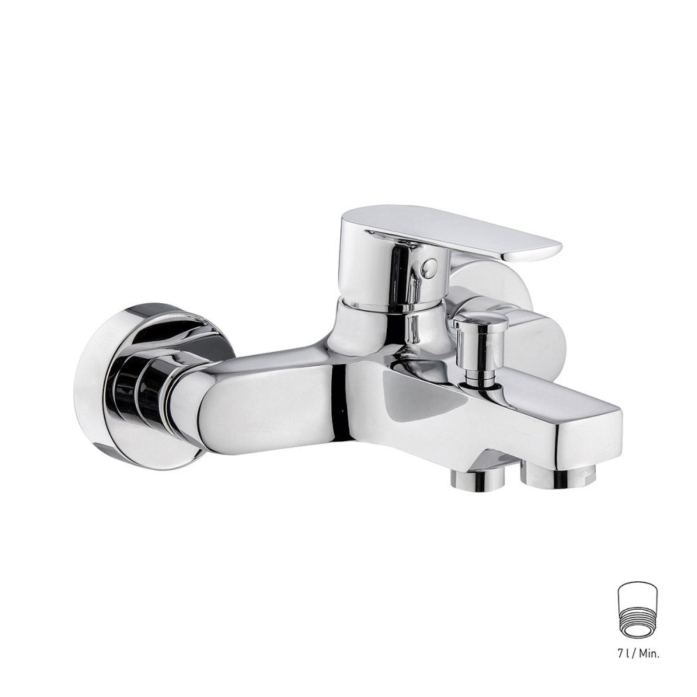 Single lever bath mixer without shower set