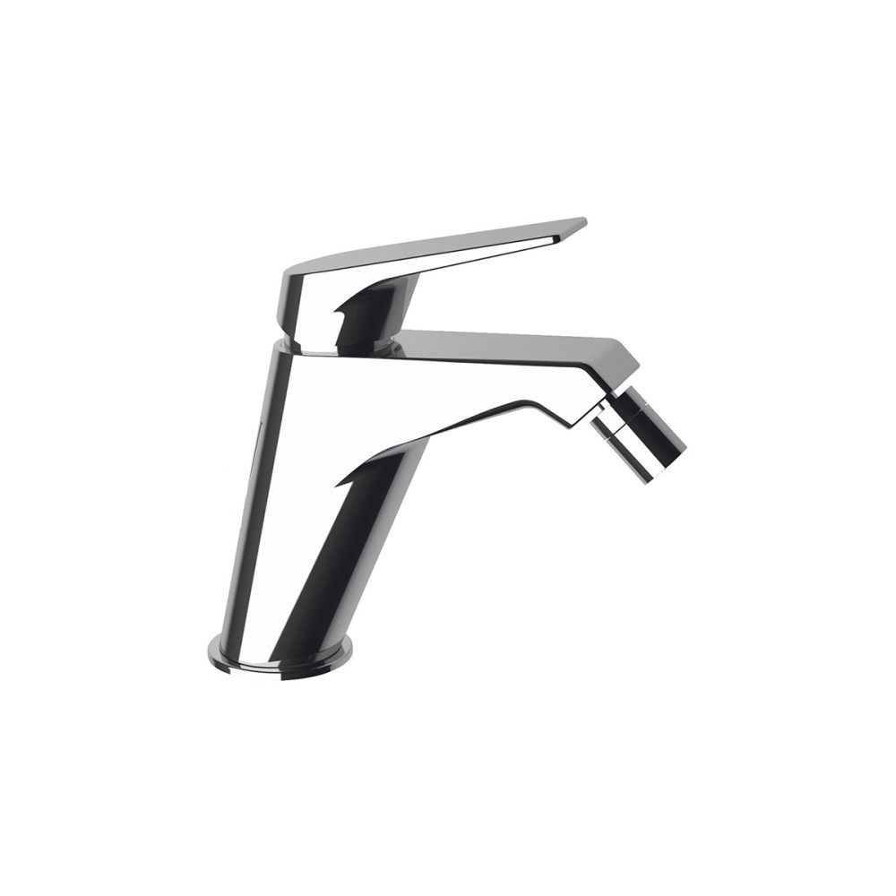 Single lever bidet mixer without pop-up