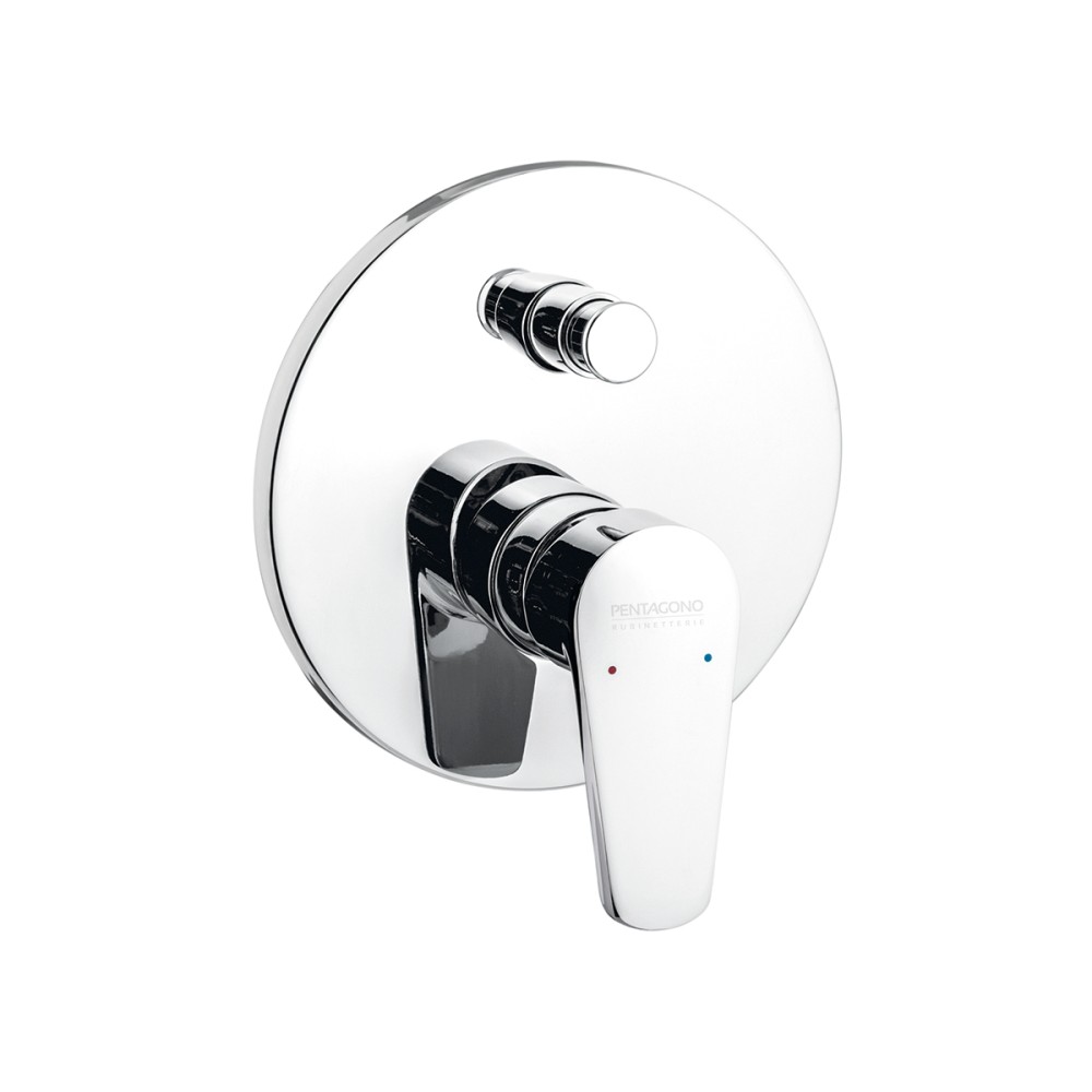 Miscelatore incasso doccia con deviatore "Push" COMPLETO