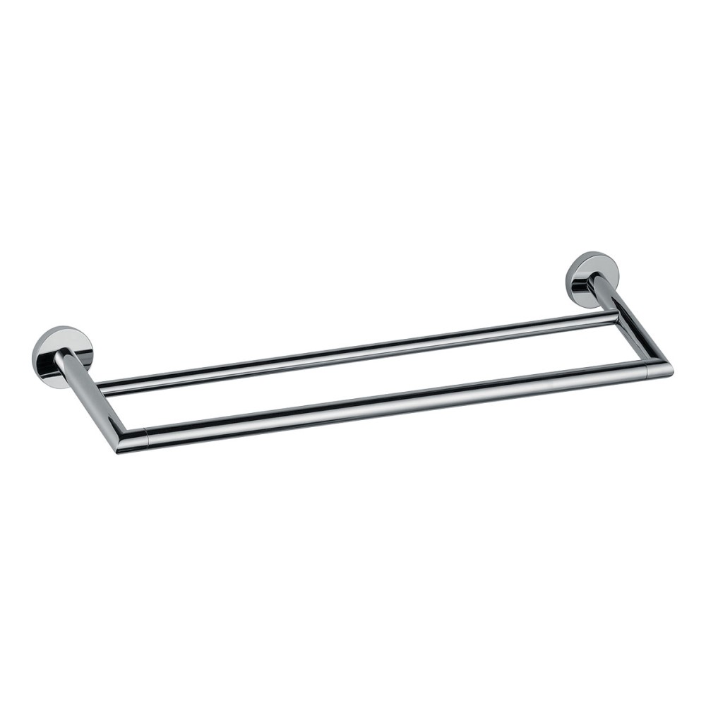 C.p. brass double towel holder cm 60