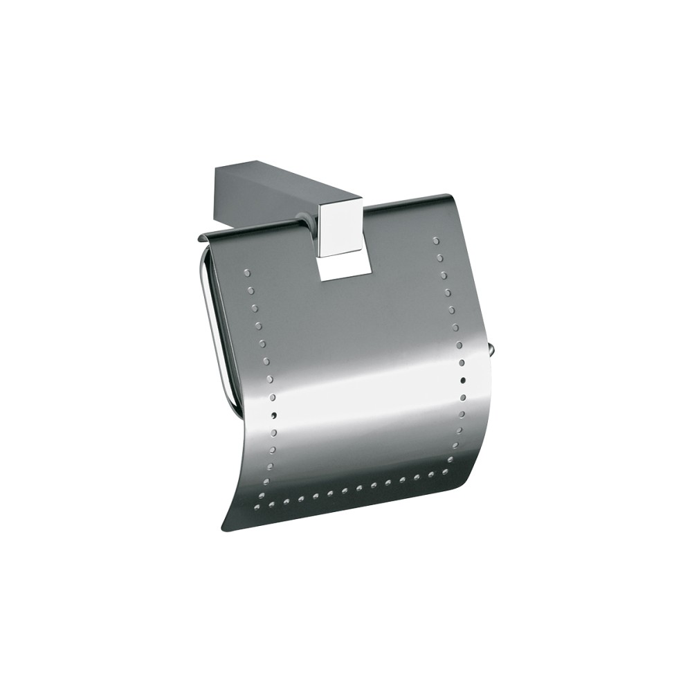 C.p. brass toilet roll holder with cover
