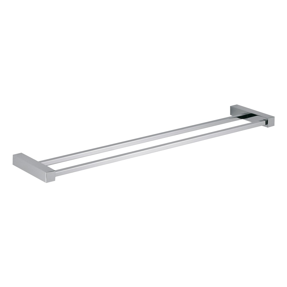 C.p. brass double towel holder cm 60