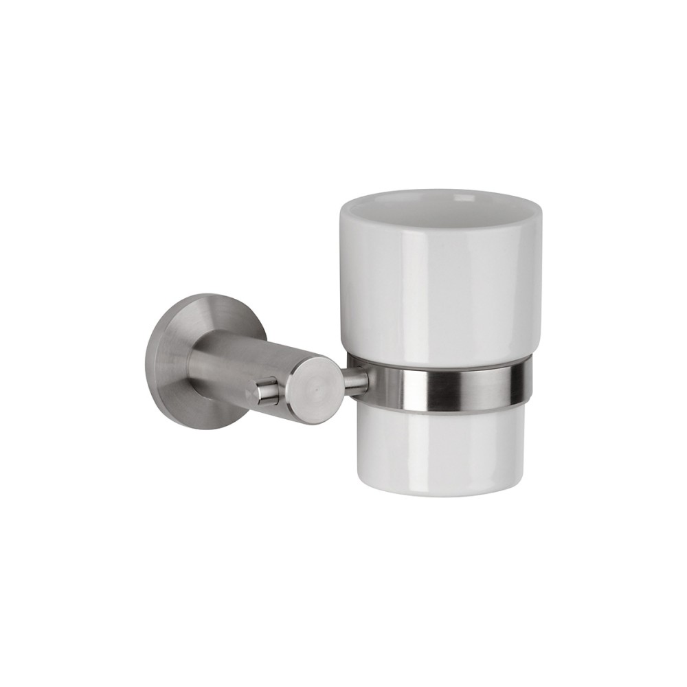 Stainless steel tumbler holder with ceramic cup