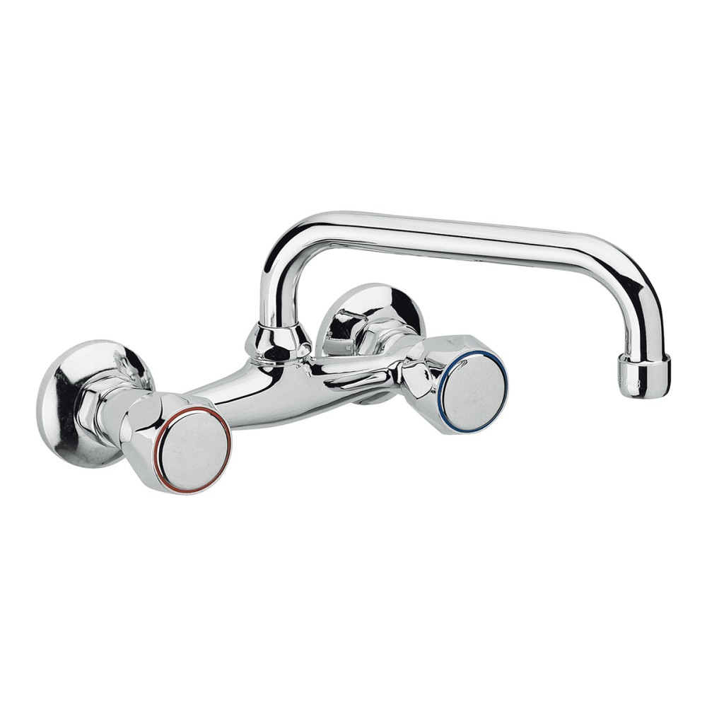Sink mixer wall mounted "U" spout