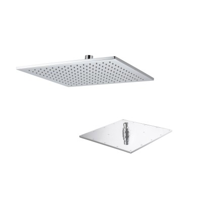 Inspectable brass shower head anti-limestone 200x200 mm