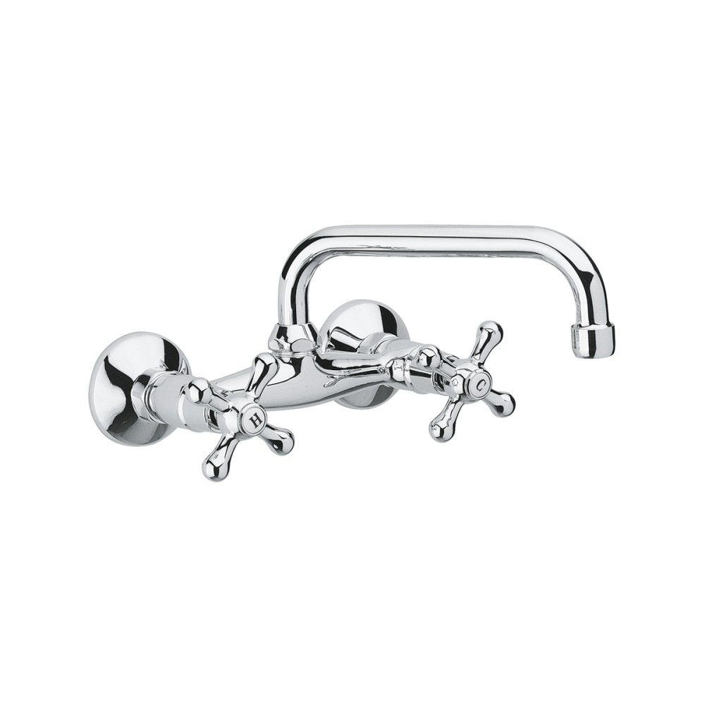 Sink mixer wall mounted "U" spout