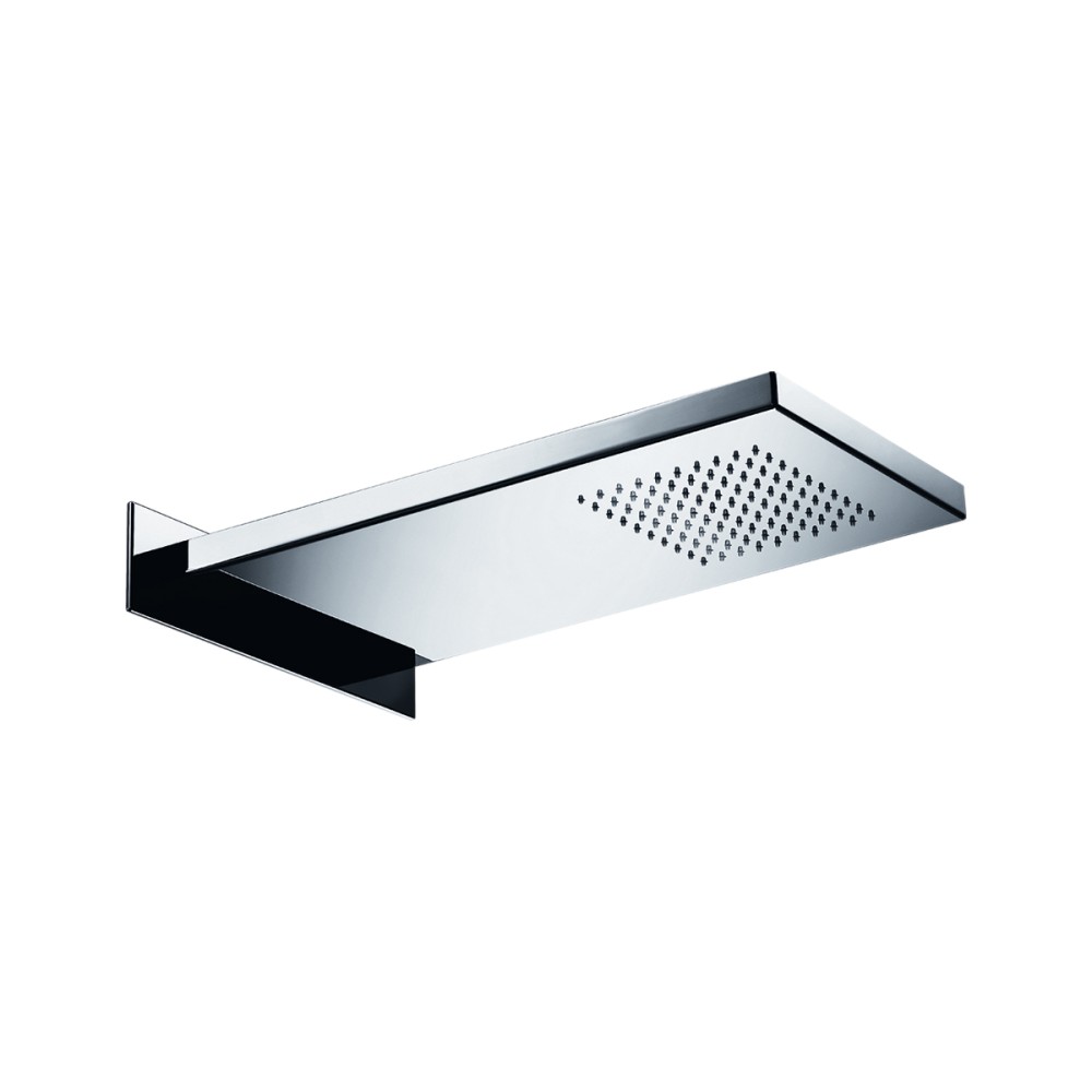 Wall shower head anti-limestone one-jet in polished s.s. 200x500