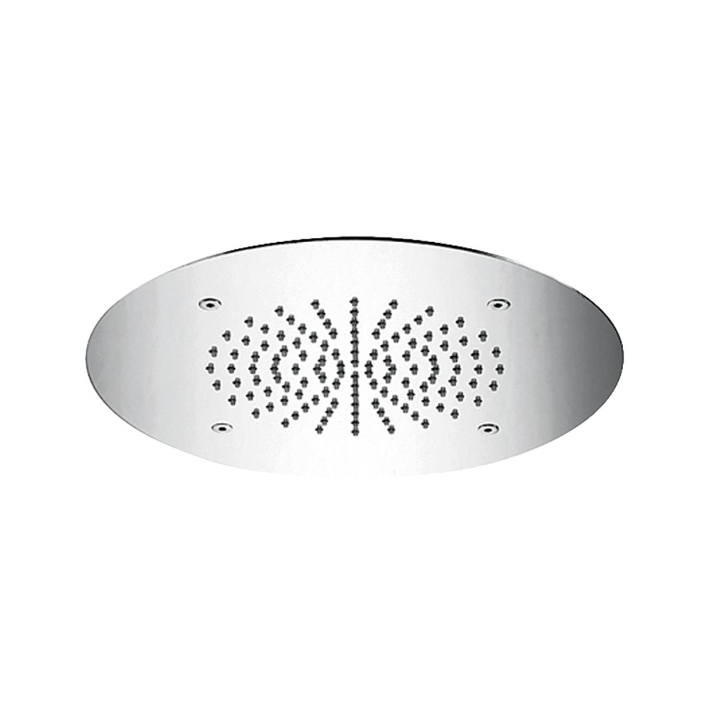 Soffione a soffitto in acciaio inox diametro 400 mm anticalcare e ispezionabile