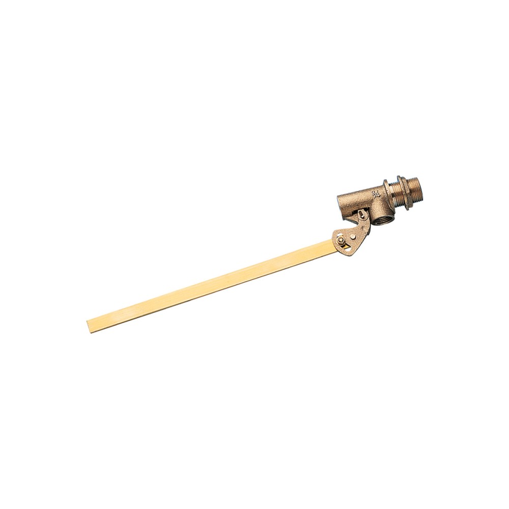 Float valve with adjustable brass rod