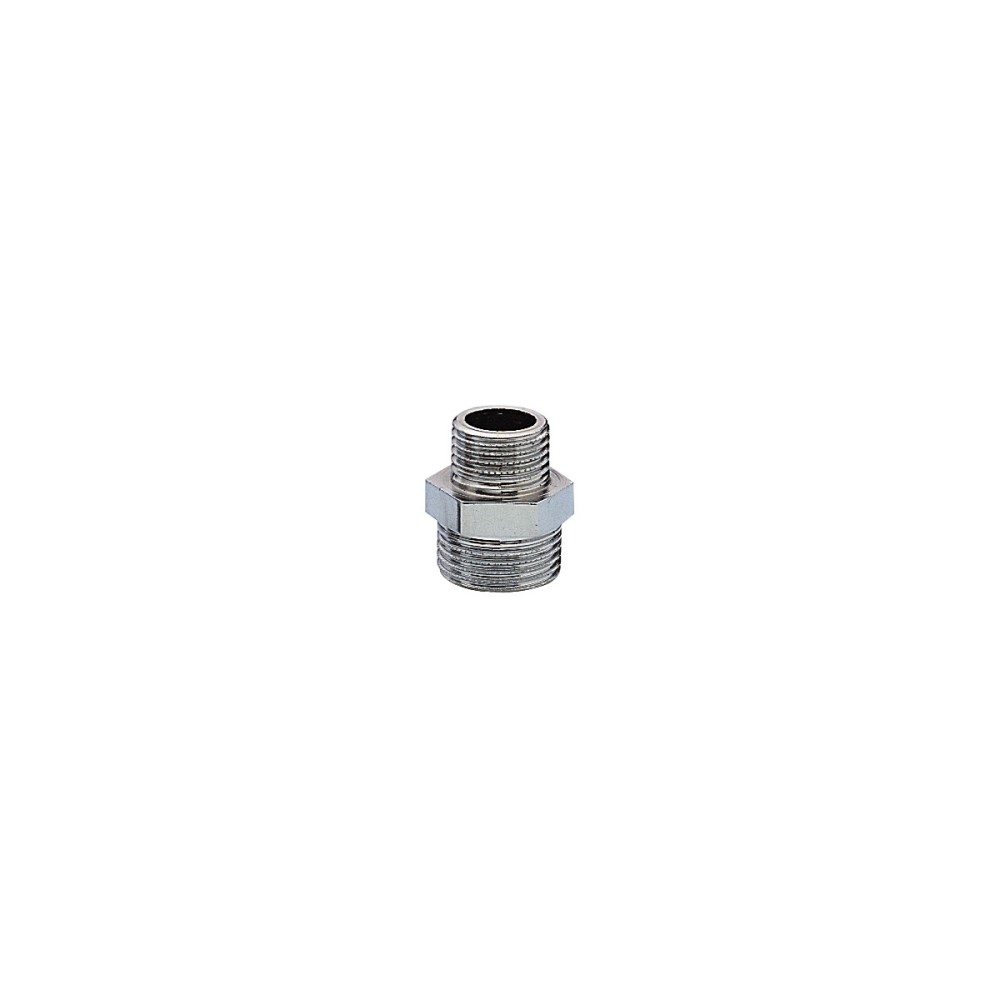 Double reducing nipple C.P. brass