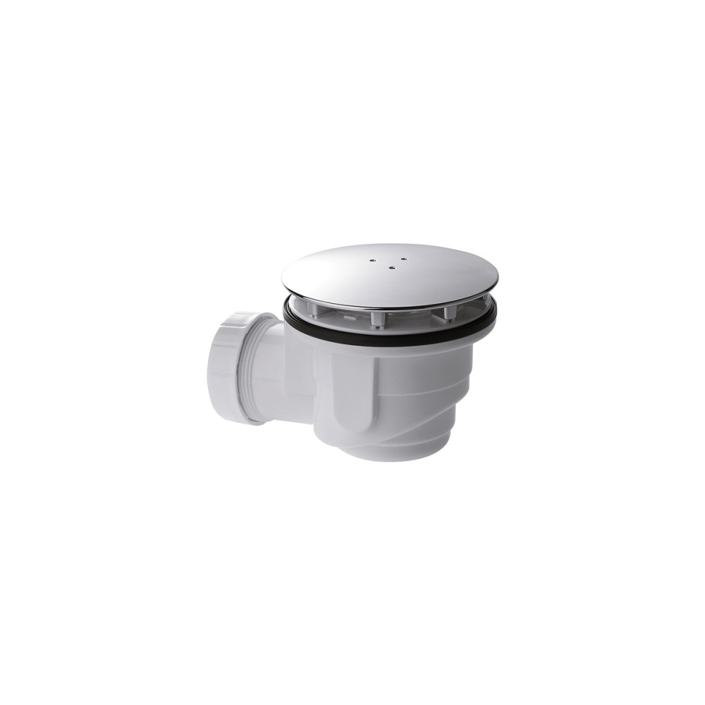 Waste for shower tray with chrome plated cover for shower tray with hole