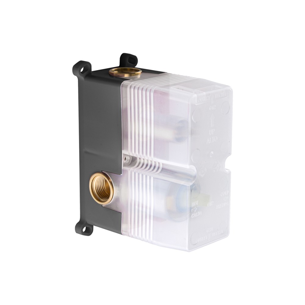 Box for easy installation built-in shower with diverter