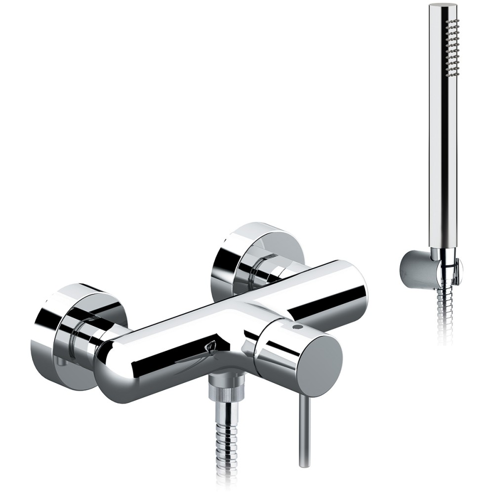 Miscelatore doccia esterno frontale completo con kit doccia