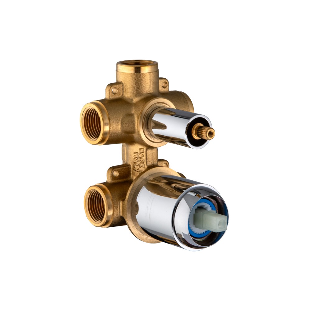 Concealed shower mixer body with diverter 3 way for cartridge mm 35 (external part not included)
