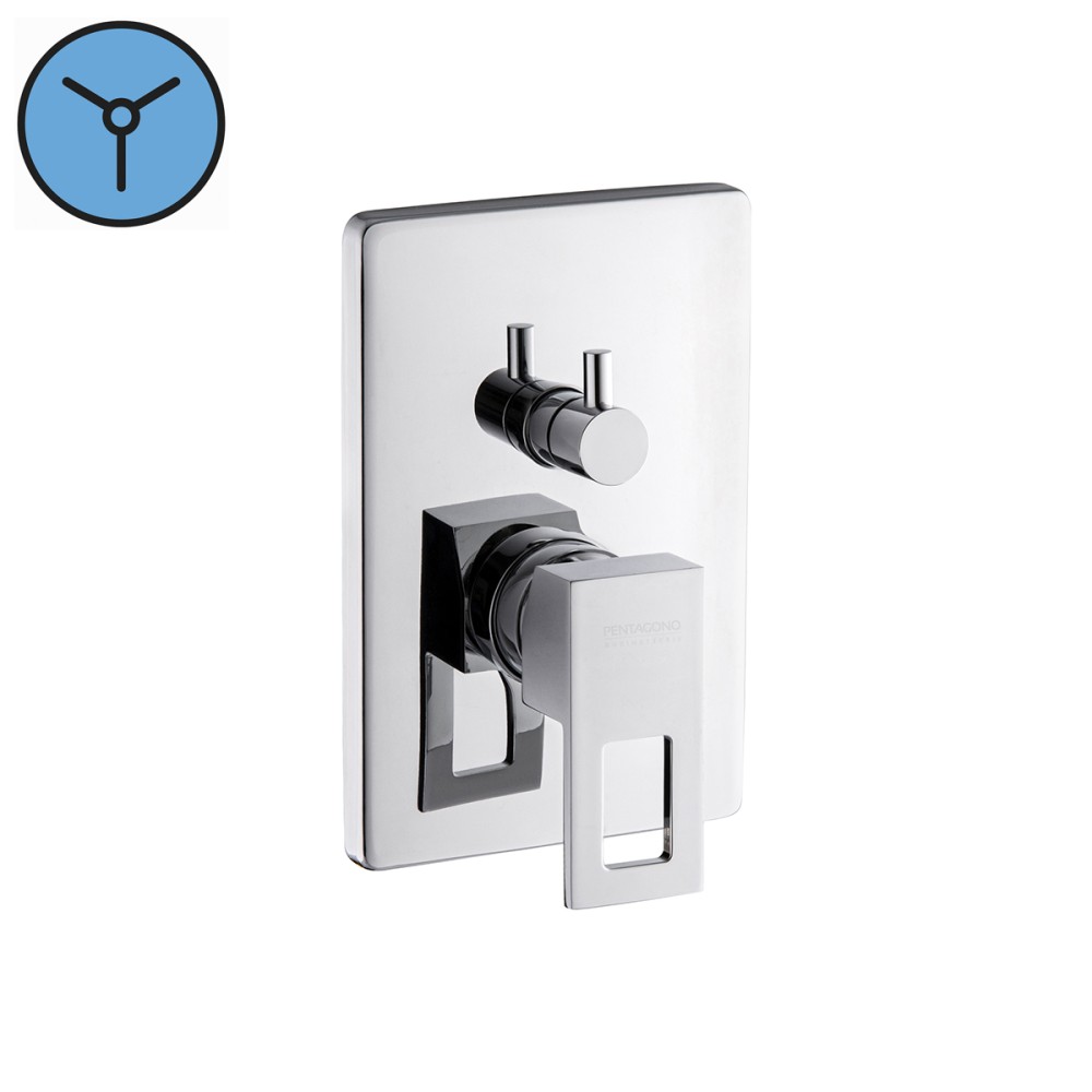 Miscelatore incasso doccia 3 vie con deviatore ceramico COMPLETO