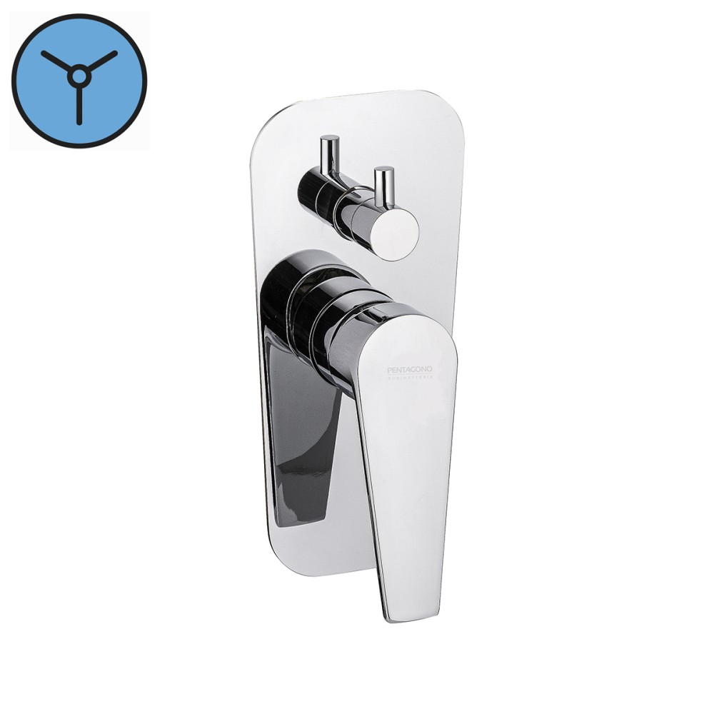 Miscelatore incasso doccia 3 vie con deviatore ceramico COMPLETO