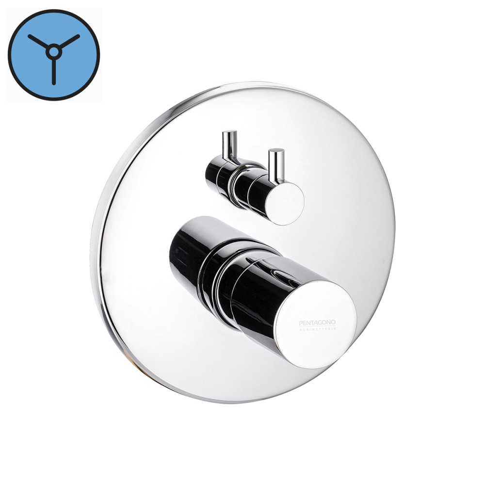 Concealed shower mixer 3 way with ceramic diverter COMPLETE
