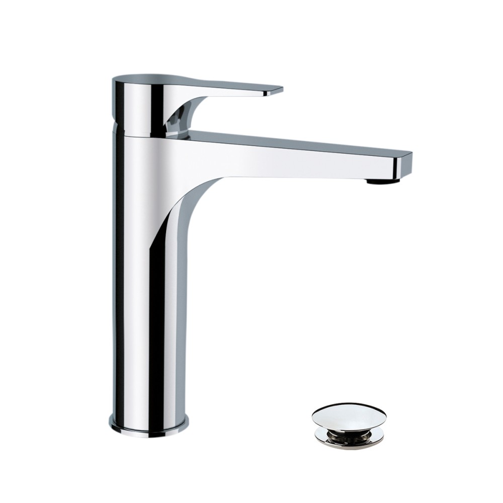 Miscelatore lavabo H 215 mm con scarico "Click-Clack"