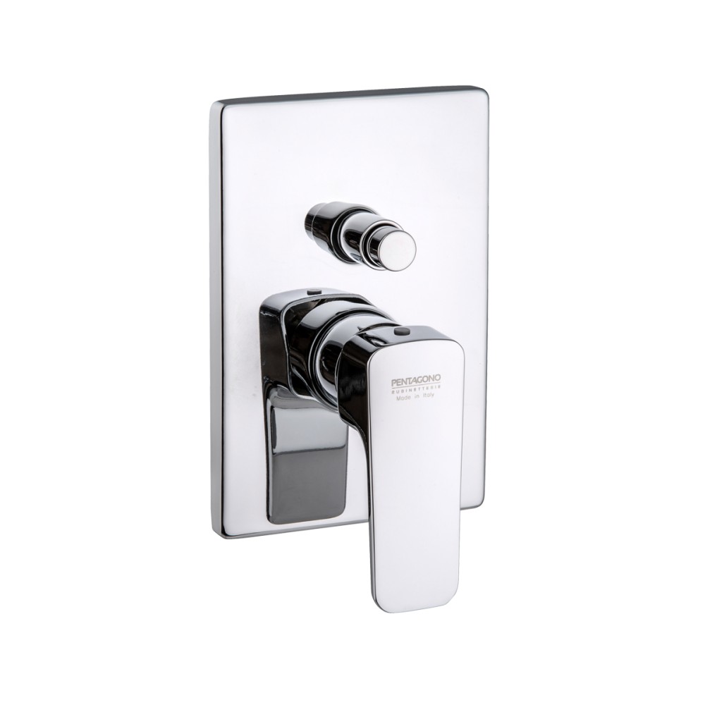 Concealed shower mixer with "Push" diverter COMPLETE