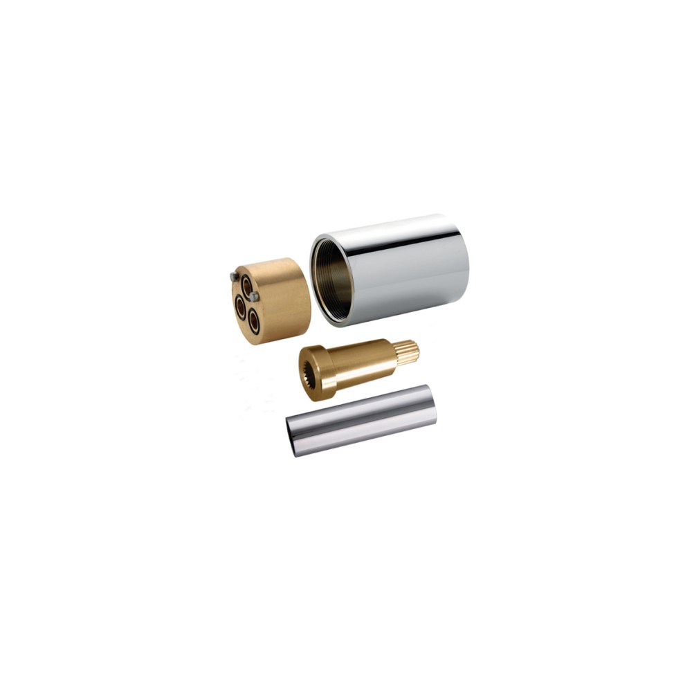Prolonged kit for concealed shower mixer 3 way with diverter and ceramic cartridge