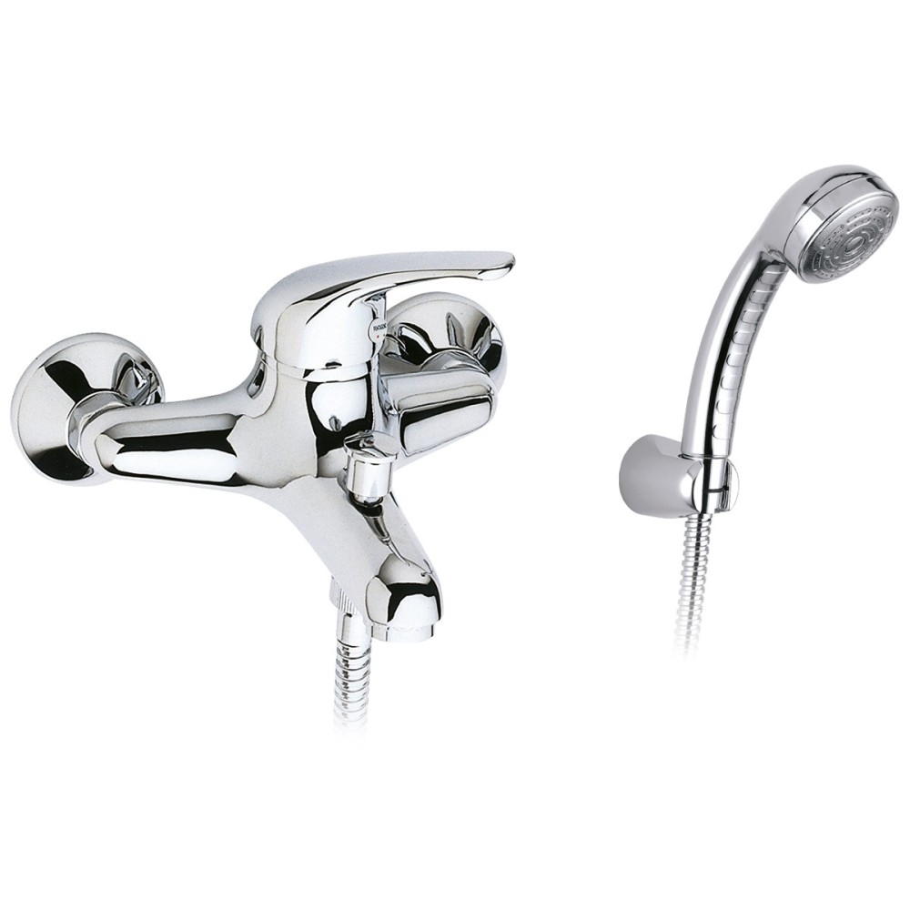 Miscelatore vasca esterno completo con kit doccia