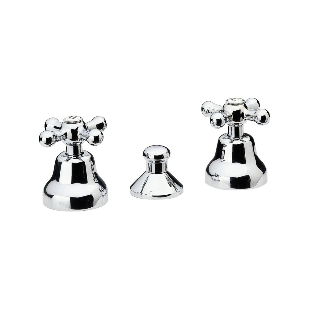 Bidet mixer set with pop-up