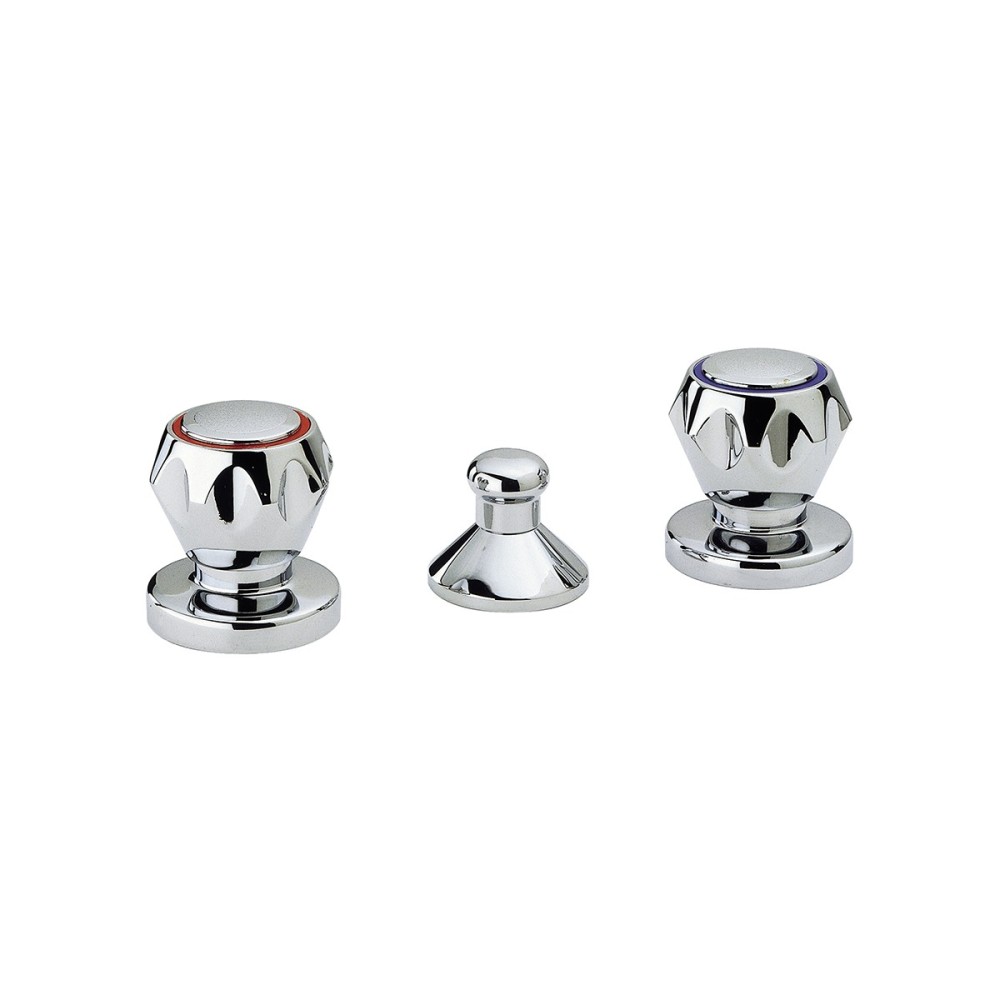 Bidet mixer set with pop-up