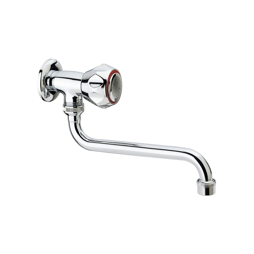 Sink tap wall mounted "S" spout