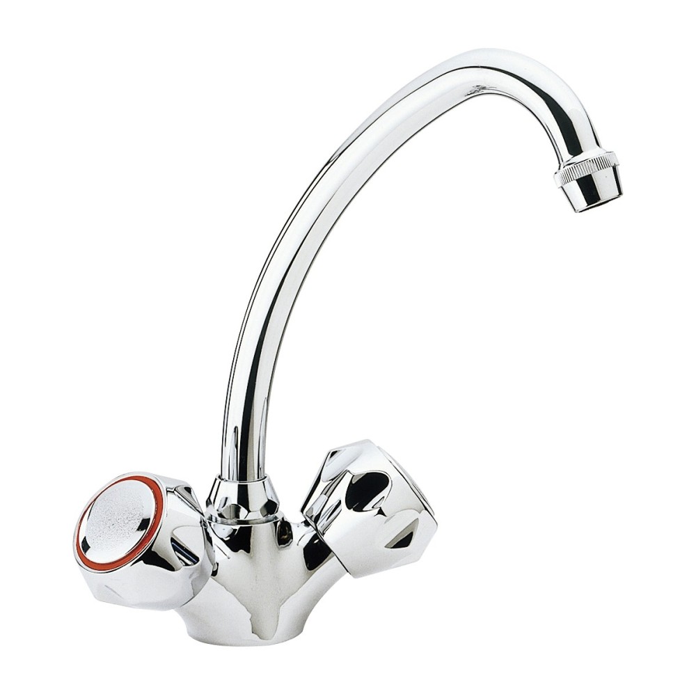 One-hole sink mixer "J" spout