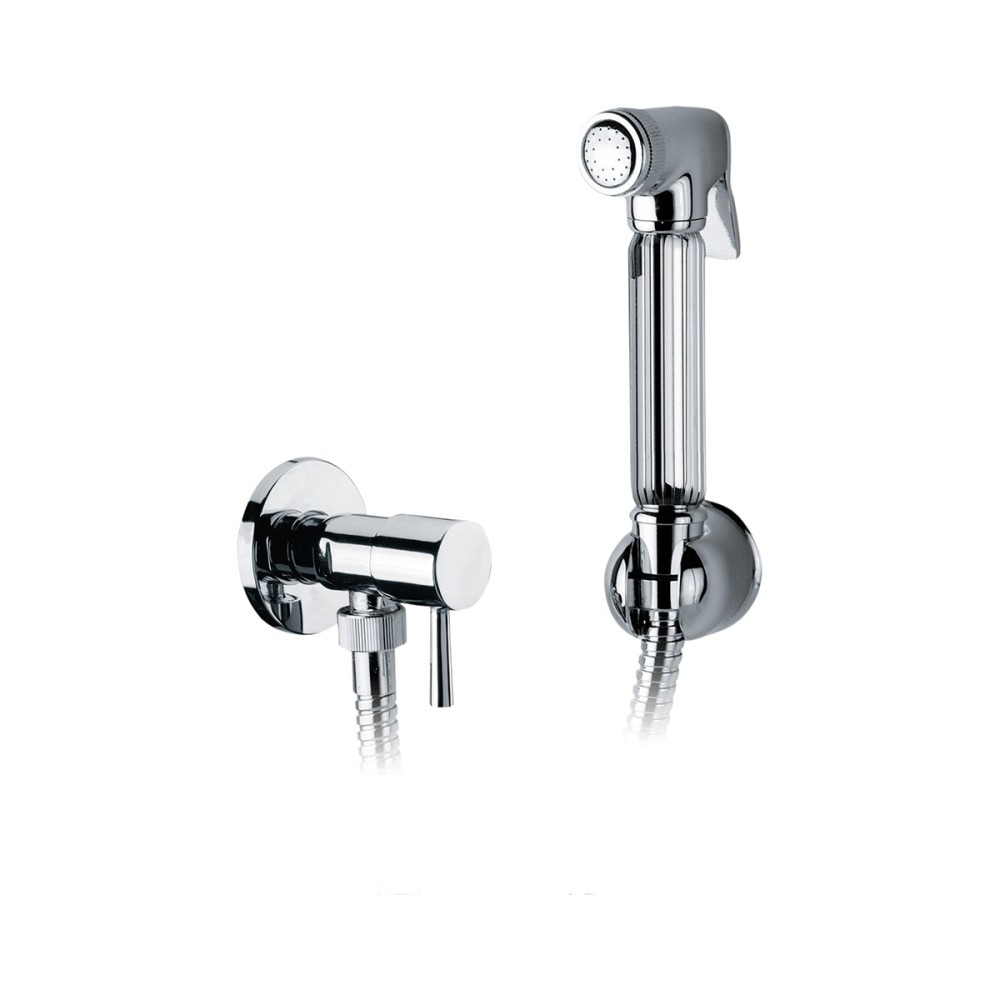 Kit doccia a pulsante in ottone completo con rubinetto 1/2